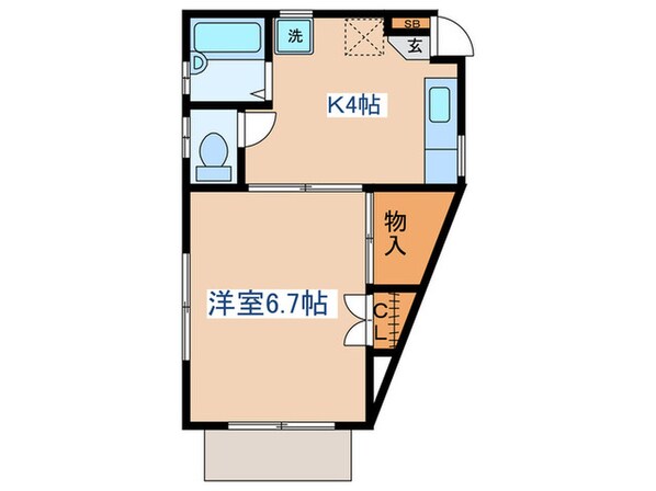 コーポモリヤの物件間取画像